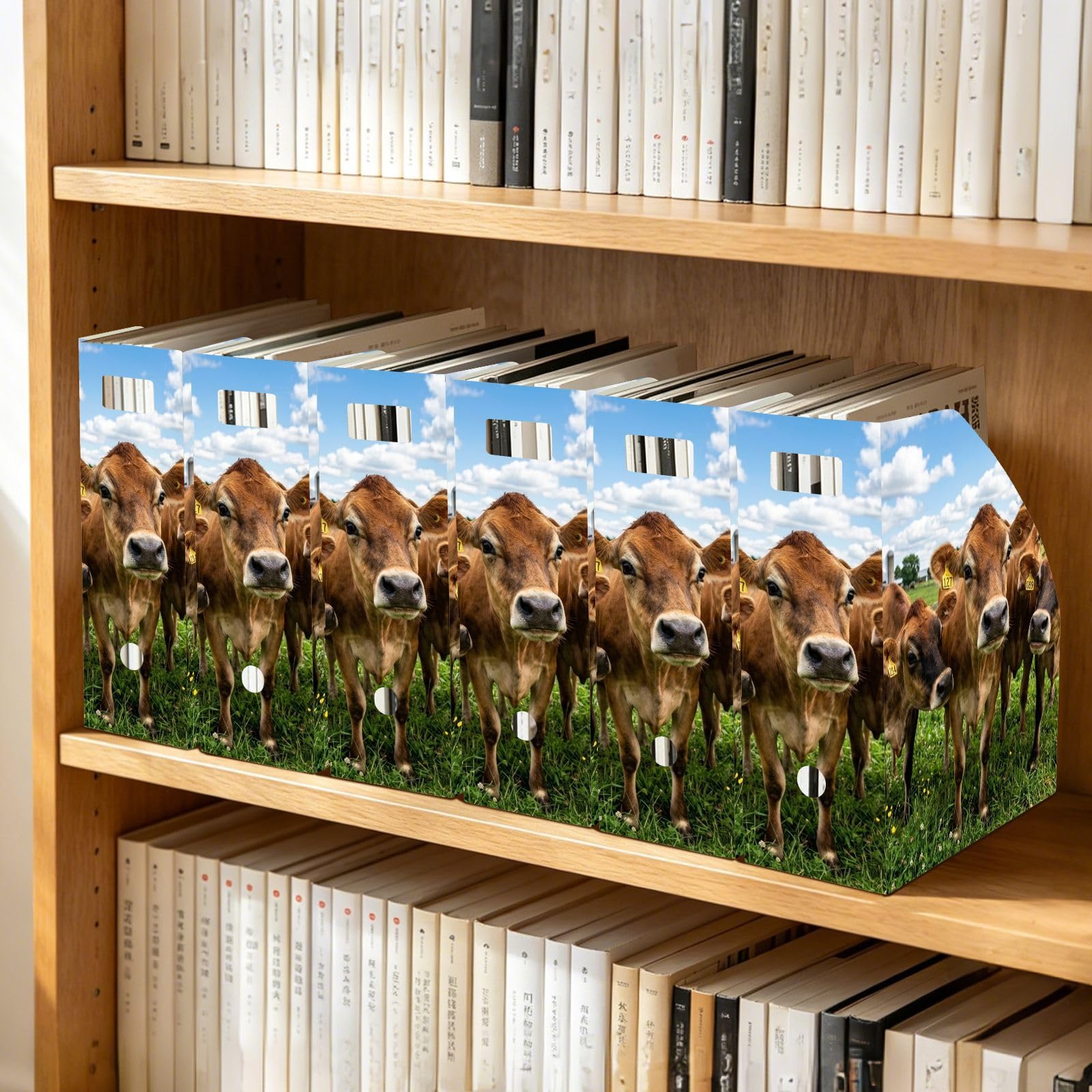 Organiseur de papier de bureau Cool Cow Blue