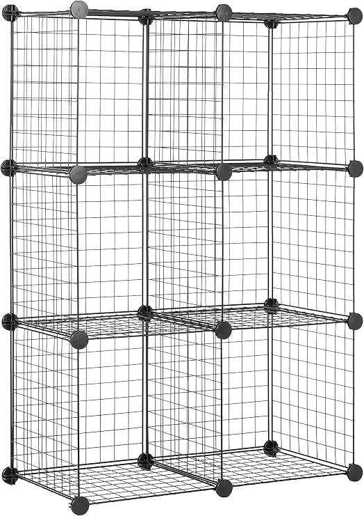 DecoBella Decorative Wire Cabinet - 6 Cubes