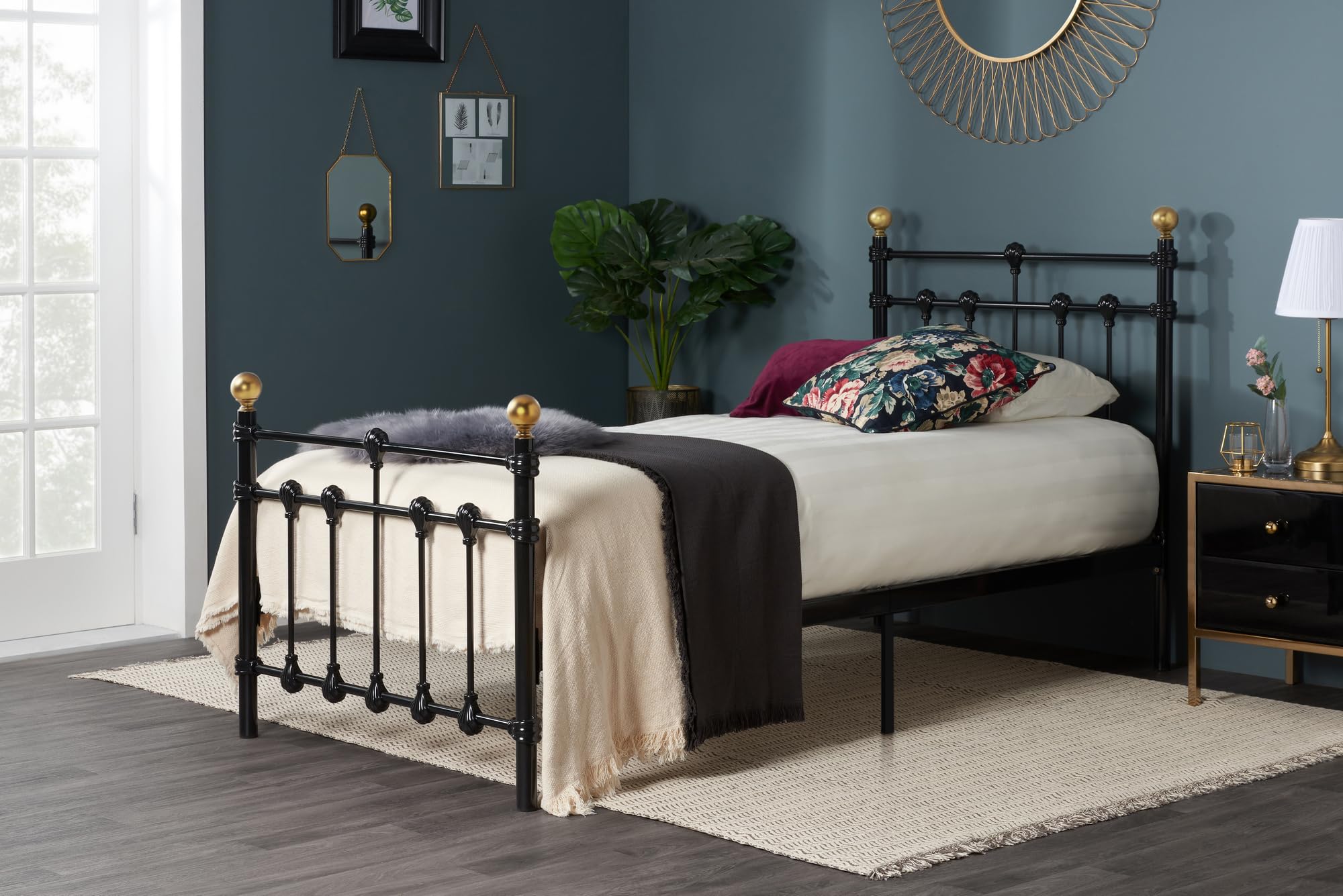 Birlea Atlas 3ft Single Metal Bed - Black
