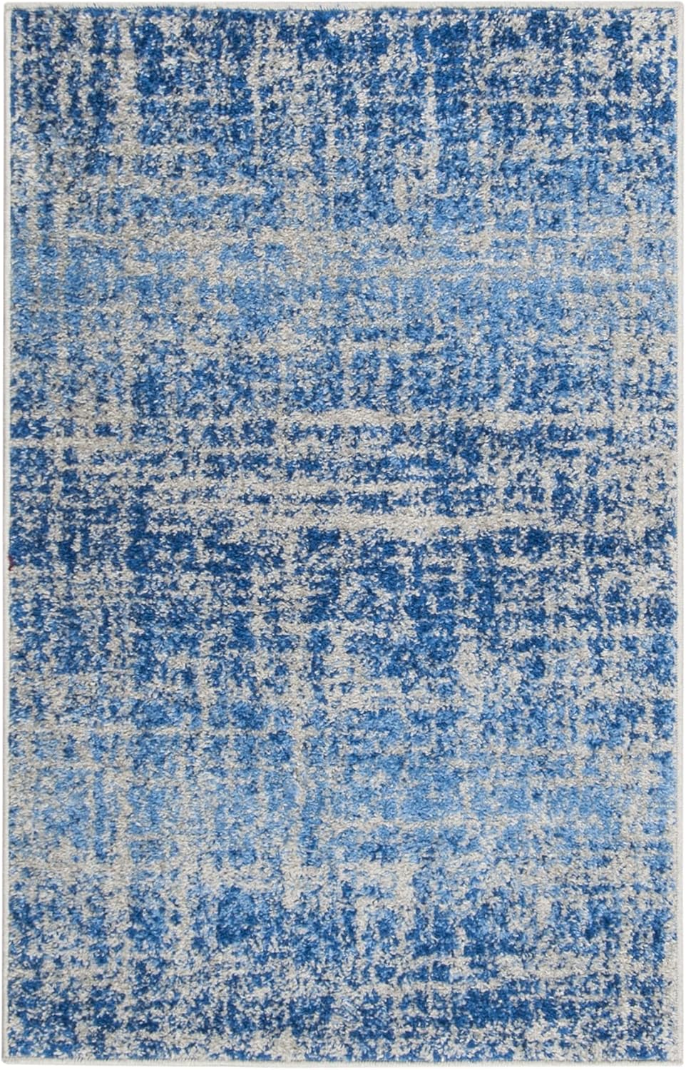 SAFAVIEH Adirondack Collection Accent Rug - 2'6" x 4', Blue & Silver, Modern Abstract Design, Non-Shedding & Easy Care, Ideal for High Traffic Areas in Entryway, Living Room, Bedroom (ADR116D)