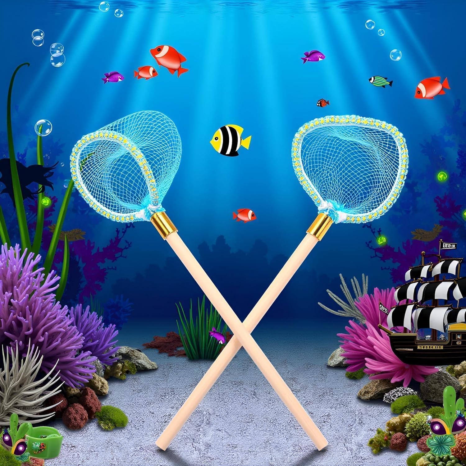 Amazon.com: Miniature Fishing Net Model, Mixed Styles, Dollhouse Garden Pond Beach Decor, Photography Props, Miniature Crafts : Toys & Games