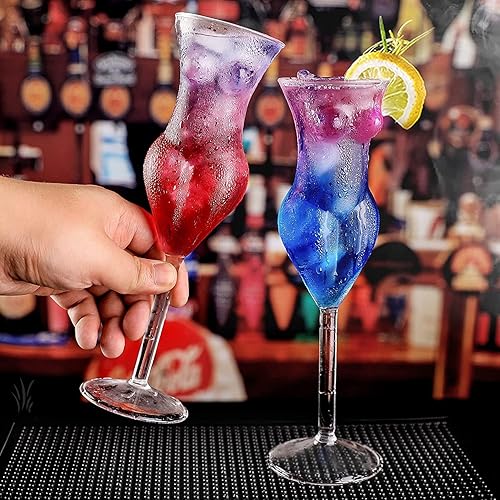 Miniatura 3 de Juego de 4 copas de cóctel de copa de vino para mujer, copa de copa de 6.8 onzas, cristalería para cócteles, whisky, vino, cerveza, leche, jugo de