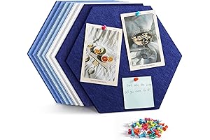 8 Pack Fabric Covered Bulletin Boards with 30 Push Pins for Notice Boards