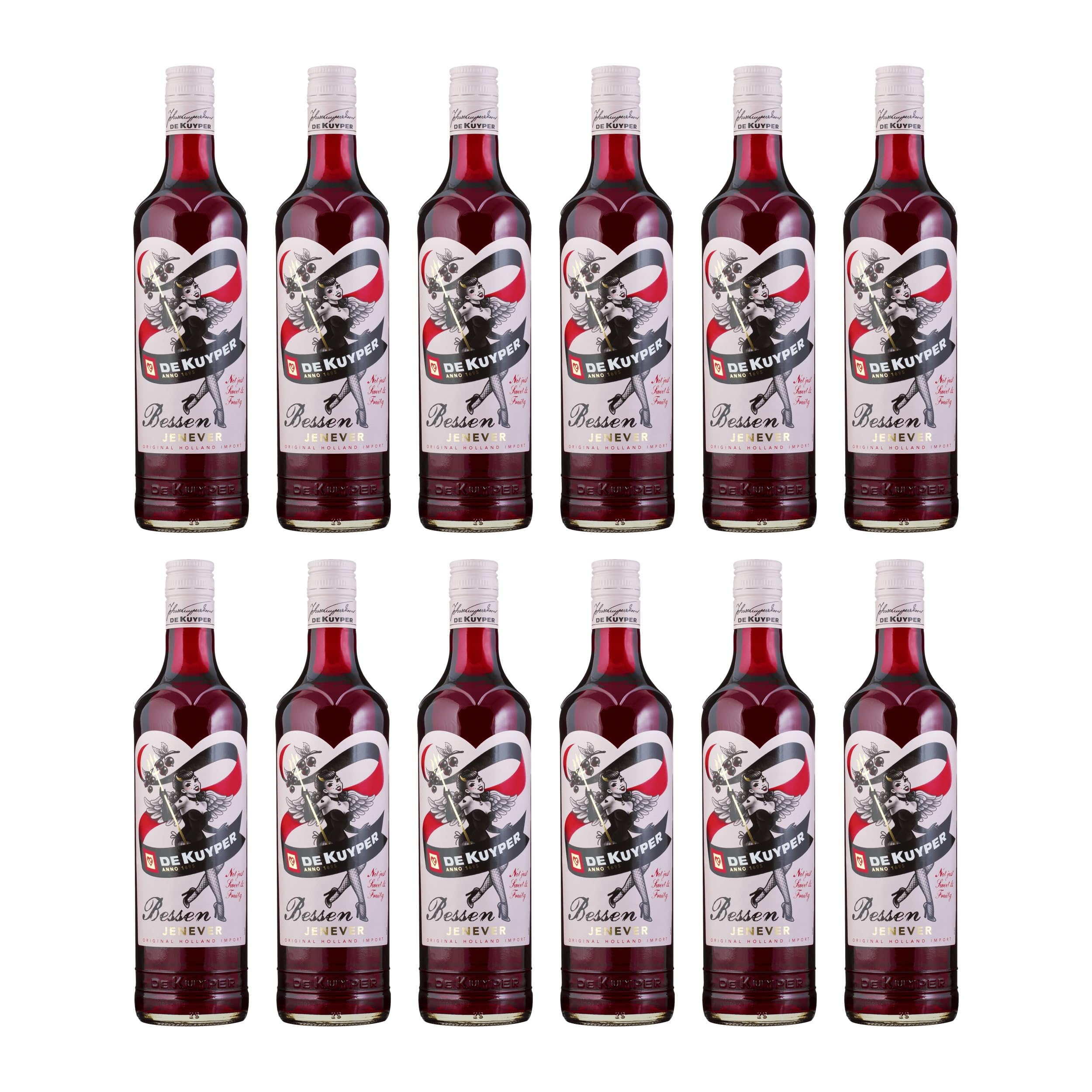 De Kuyper Bessen Jenever Liköre süss Niederlande inkl. FeinWert E-Book (12 x 0.7 l)