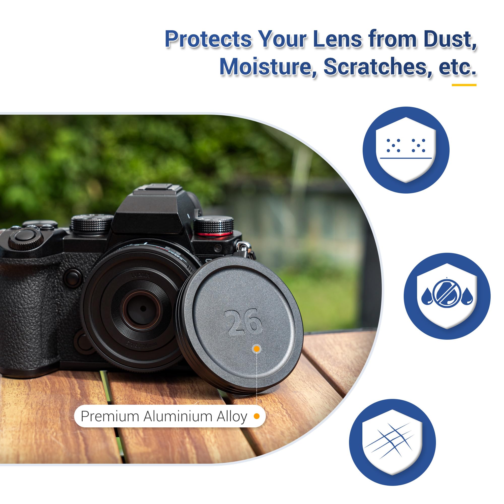 Amazon.com : Aluminium Alloy Lens Cover Cap for LUMIX S 26mm f8