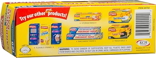 Miniatura 3 de ProPack Bolsas desechables de plástico para sándwich con 600 bolsas de cierre plegable, ideales para el hogar, oficina, vacaciones, viajes,