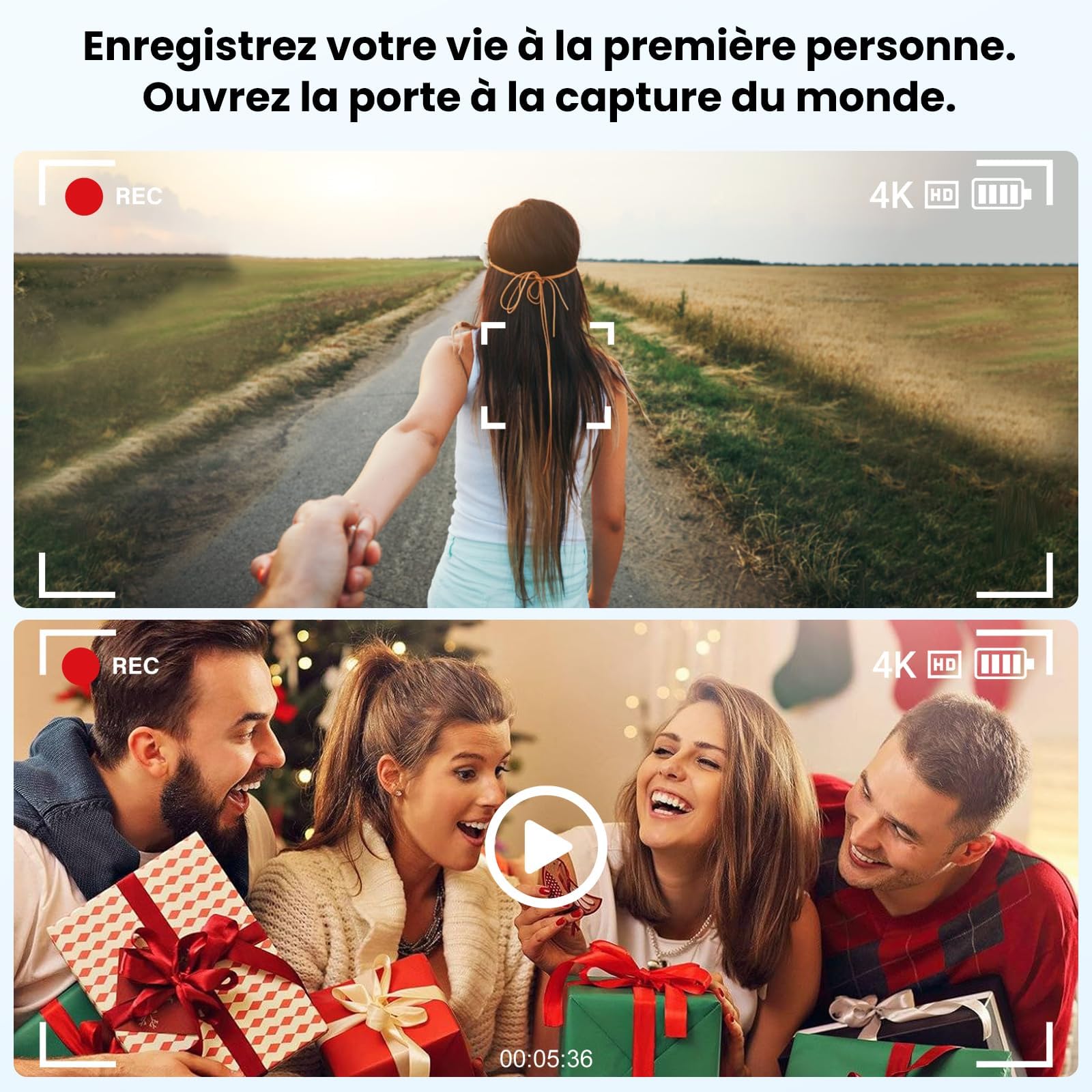 Occhiali intelligenti IA con fotocamera 4K HD, 270 mAh, fotocamera anti-agitazione 800 W, registrazione video con doppio microfono, interpretazione simultanea/GPT(nero)
