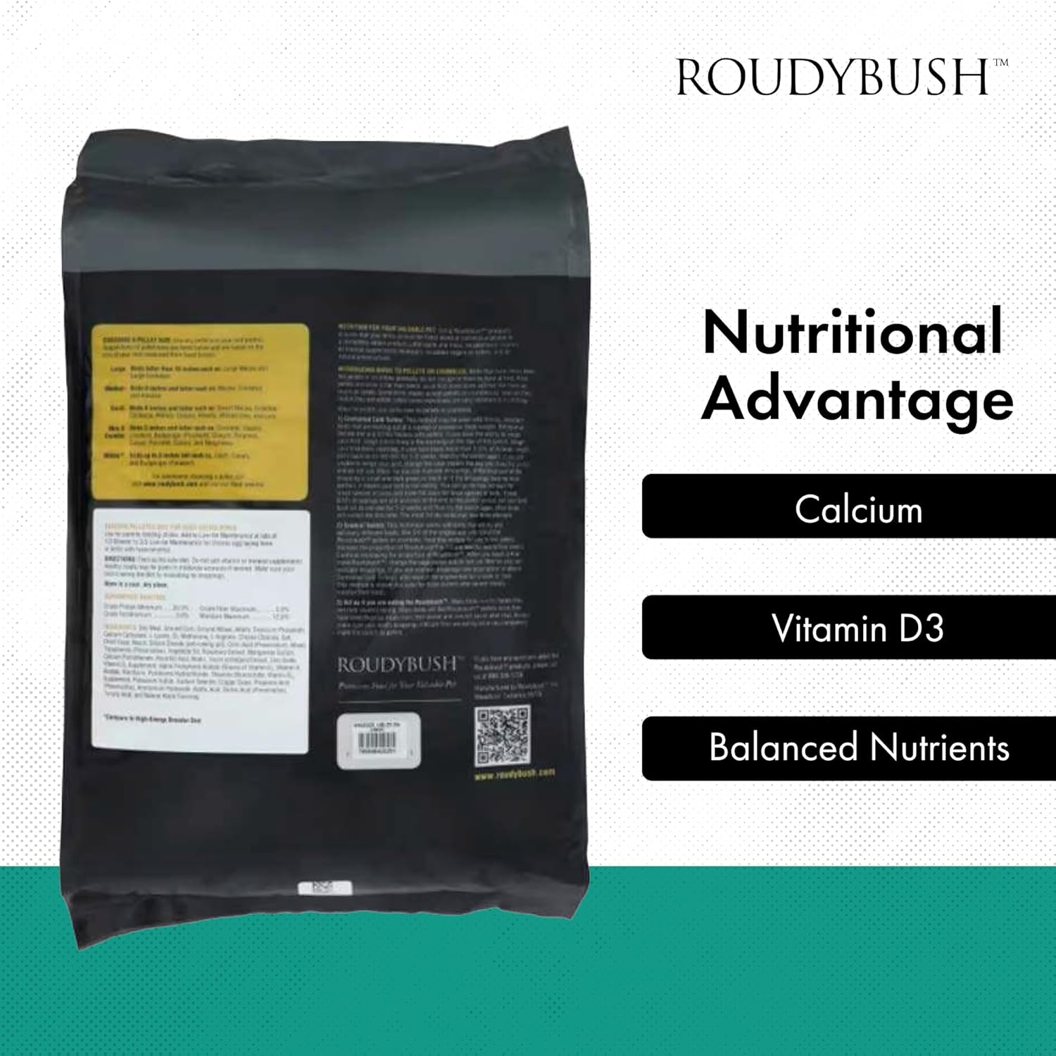 Roudybush Breeder Food for Breeding & Weaning Birds - Scientifically Formulated Bird Feed - Bird Food Pellets w/ Corn, Wheat, Soy & More - Nutritious & Healthy Feed for Birds (Nible, 25lb)