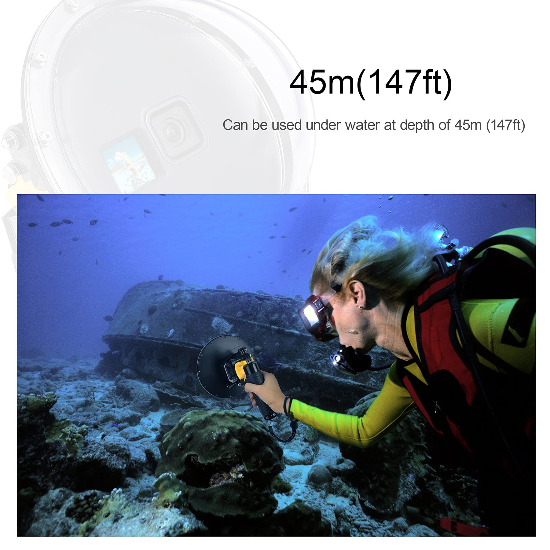 Amazon | YALLSAME 防水ドームポート GoPro Hero 9 10 11 12用