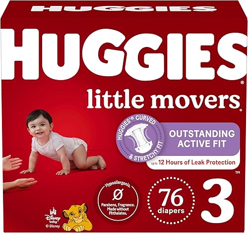 Pañales para bebé talla 3 76 quilates Huggies Little Movers