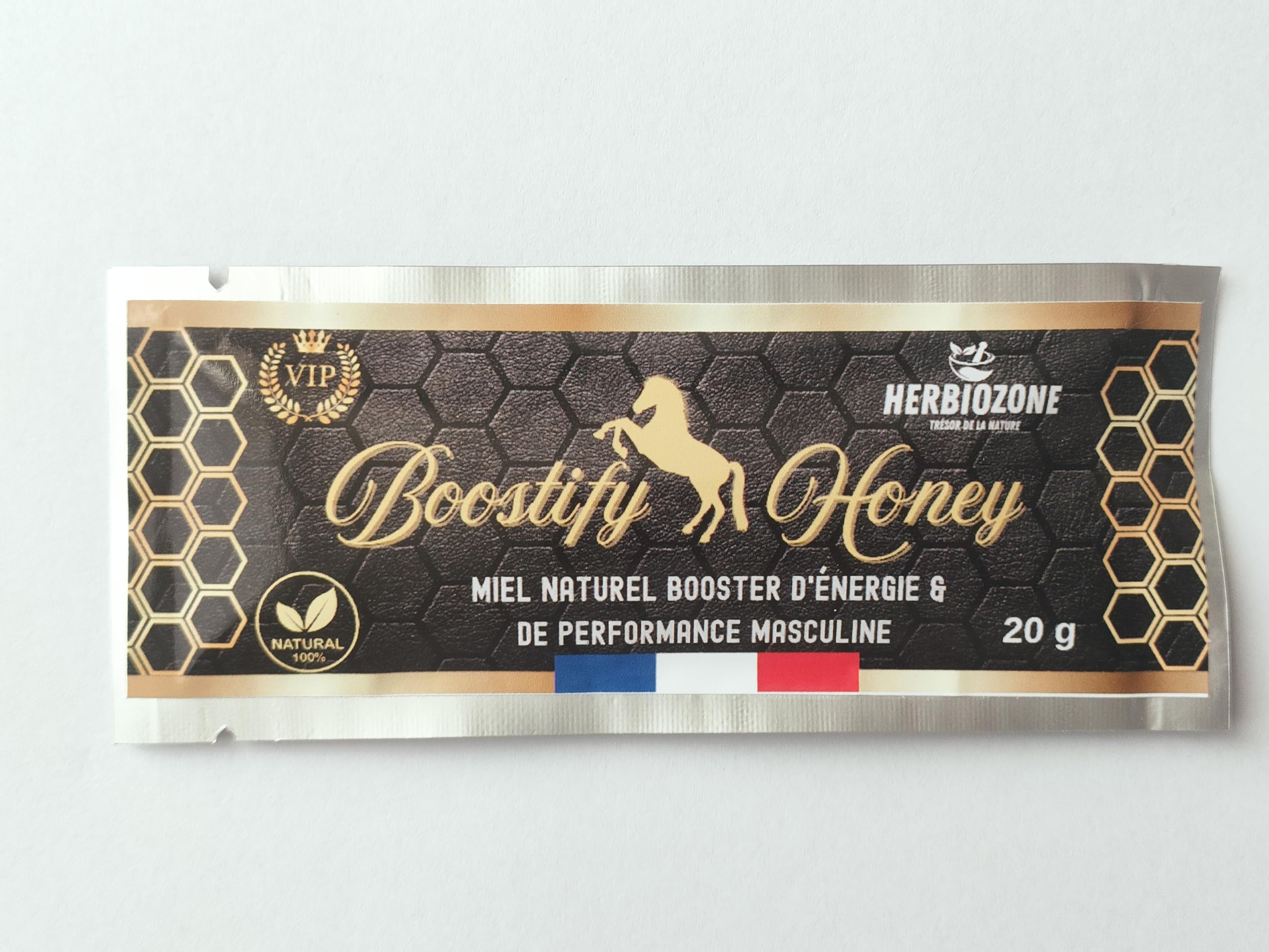 Miel Booster para Hombre | Ginseng Rojo | Maca | Guarana | Tribulus | 20g X 5 Fabricado en Francia