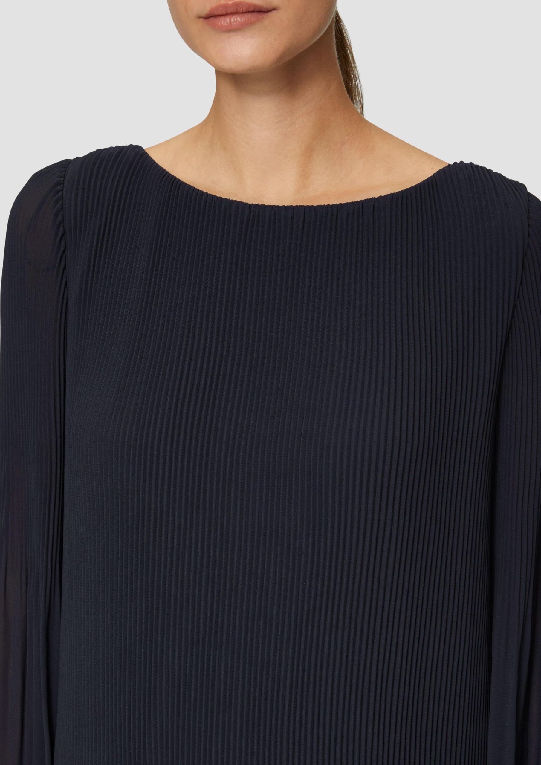 s.Oliver BLACK LABEL 2164913 Abito Plissettato, Blu Navy, 46 Donna