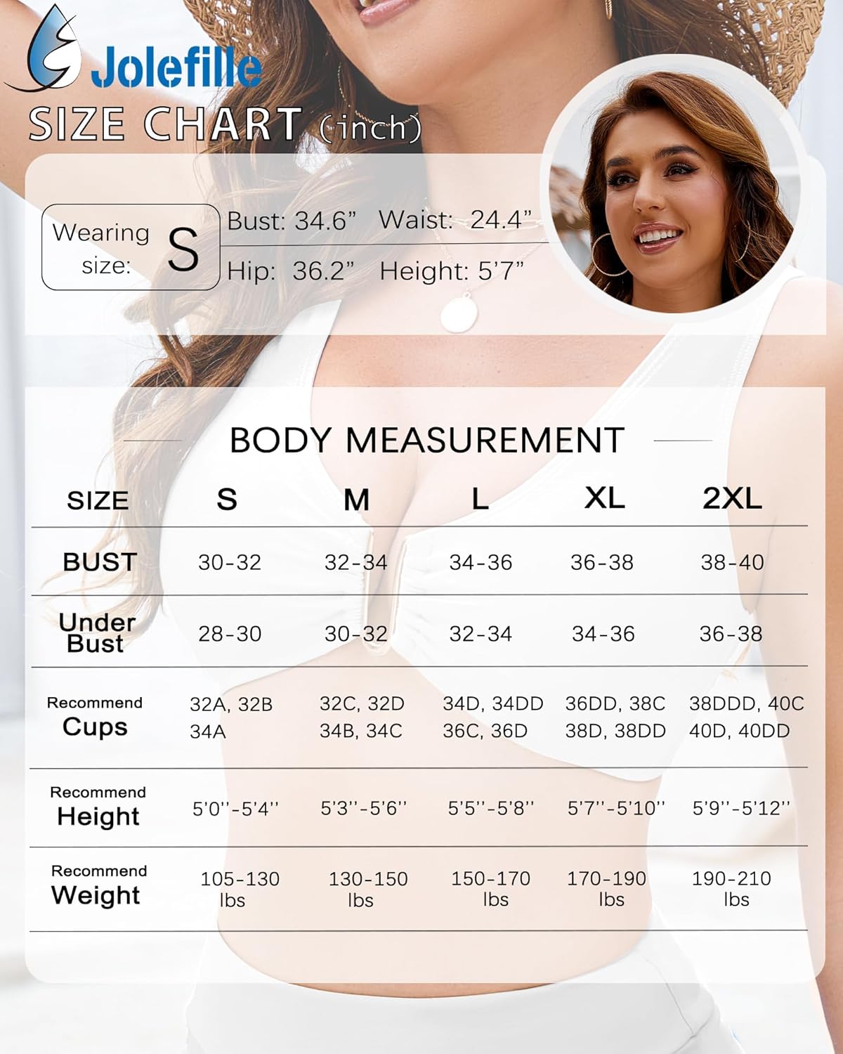 Jolefille Push Up Bikini Top for Women U Wired Wide Straps Swimsuit Tops Scoop Neck Padded Lace Up Back Bathing Suit Top Only - Image 6