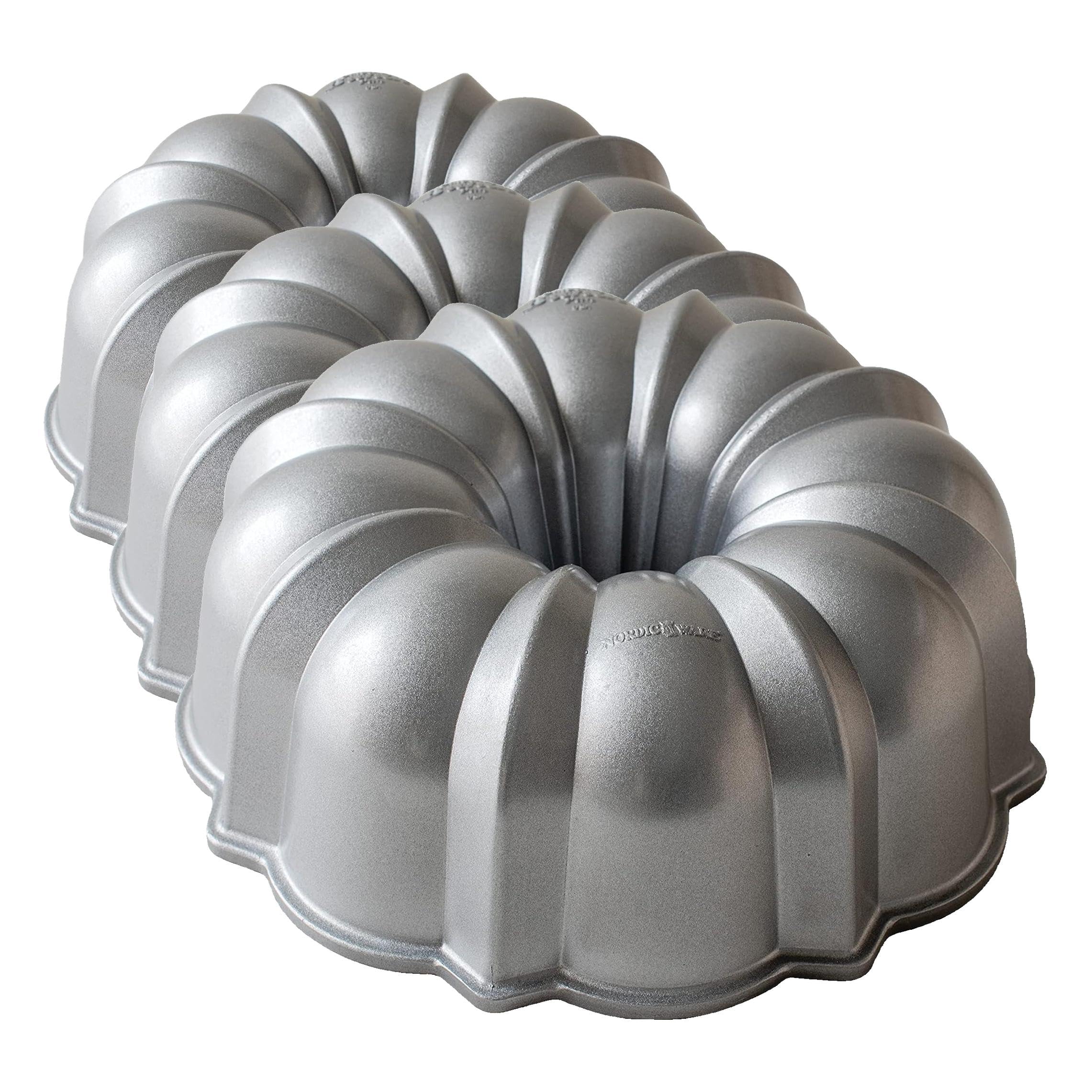Nordic Ware Original Bundt, 12-Cup, Silver (Pack of 3)