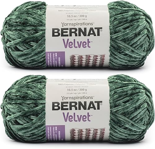 Miniatura 46 de Bernat Hilo de terciopelo Blackbird – Paquete de 2 unidades de 10.5 onzas – Poliéster – 5 voluminosos – 315 yardas – Tejido/ganchillo