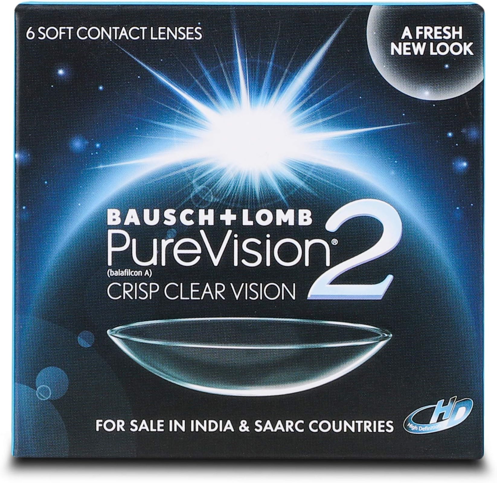 Bausch & Lomb Purevision2 Monthly Disposable Contact Lens (6 Lens Pack +4.50)