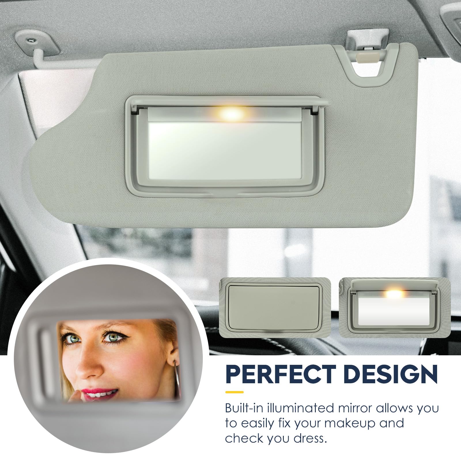 Amazon.com: Left Driver Side Sun Visor with Light for Nissan