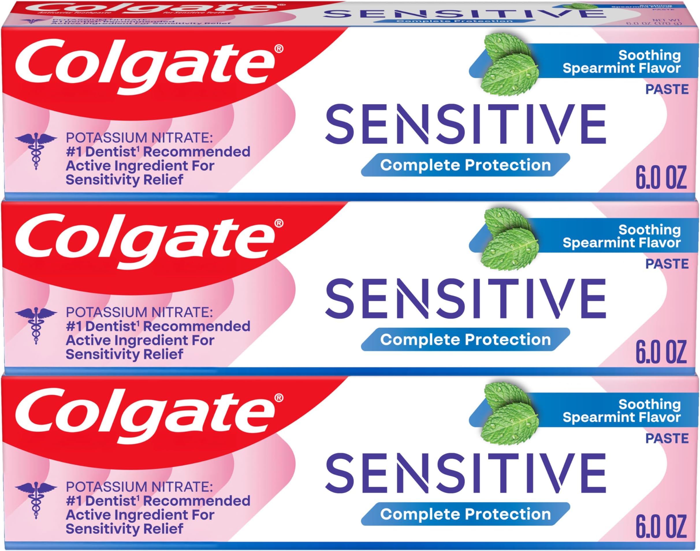 Sensitive Toothpaste, Complete Protection, Mint - 6 Ounce (Pack of 3)