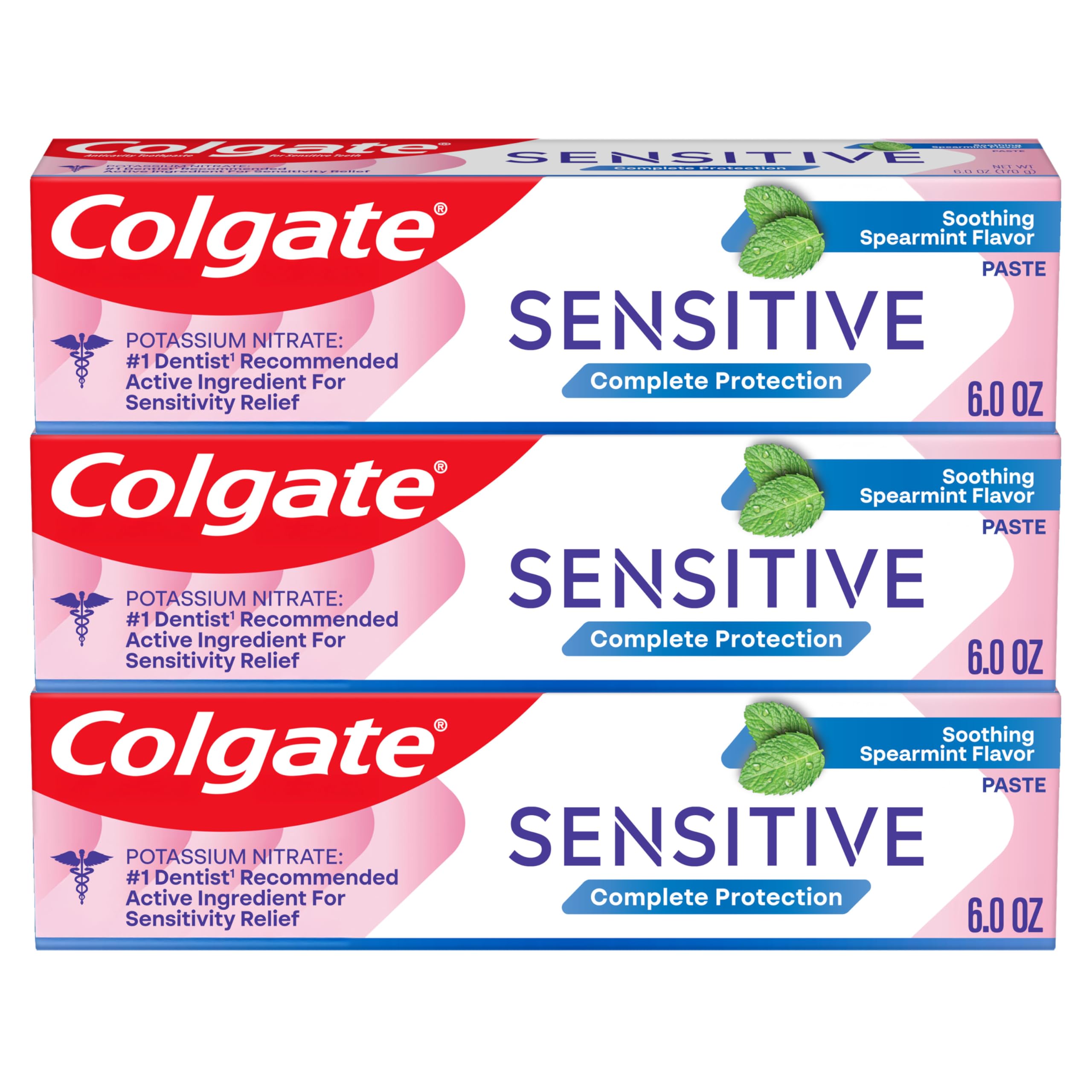 Sensitive Toothpaste, Complete Protection, Mint - 6 Ounce (Pack of 3)