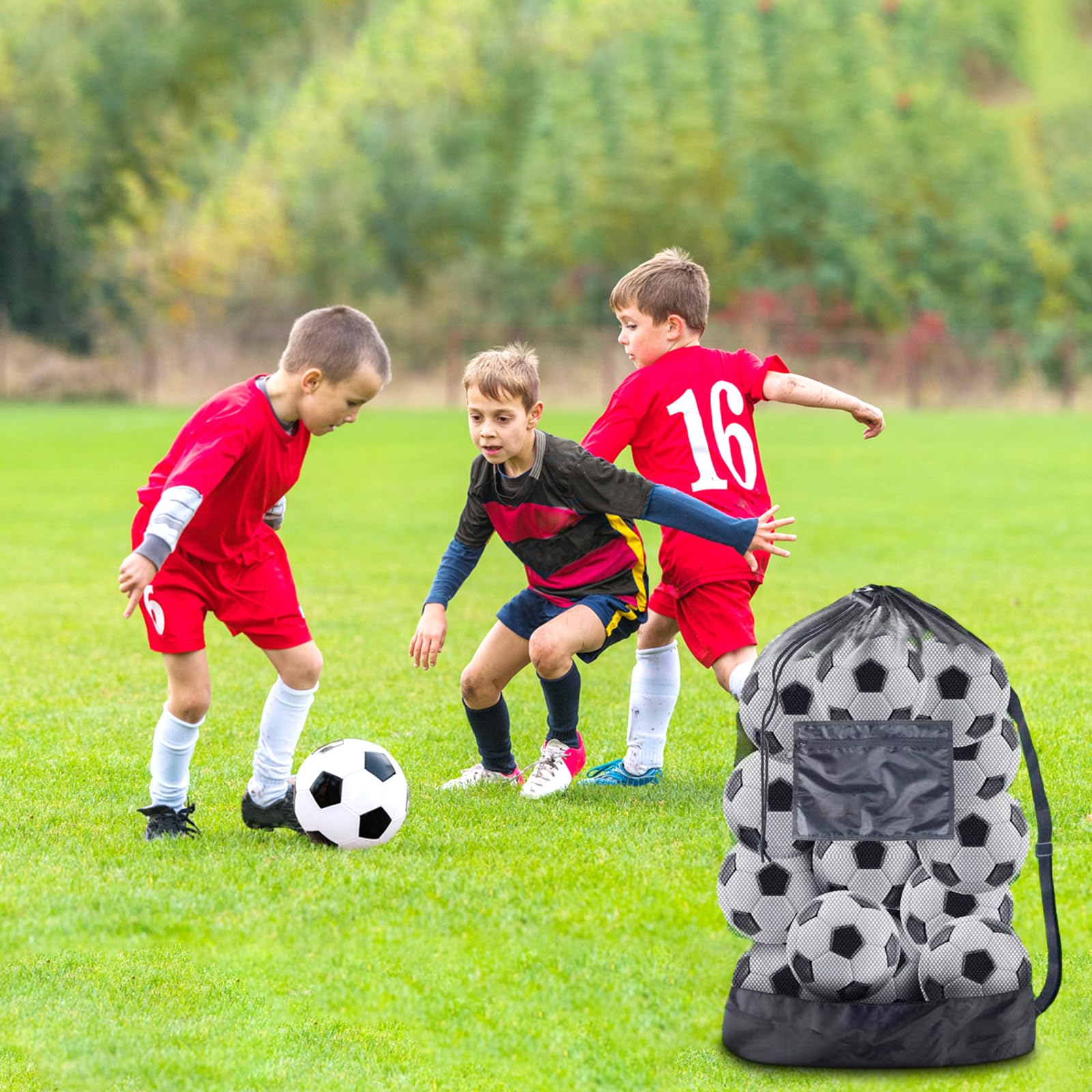 Bolsa Grande para Balones Impermeable con Cordón para Entrenamiento de Fútbol