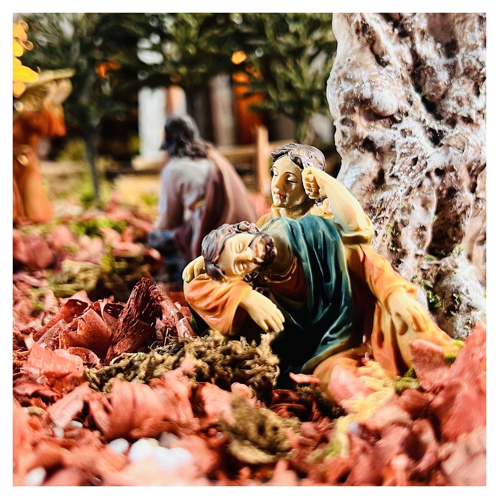 Holyart Presepe Pasquale: Agonia Gesù orto degli ulivi statue 9 cm