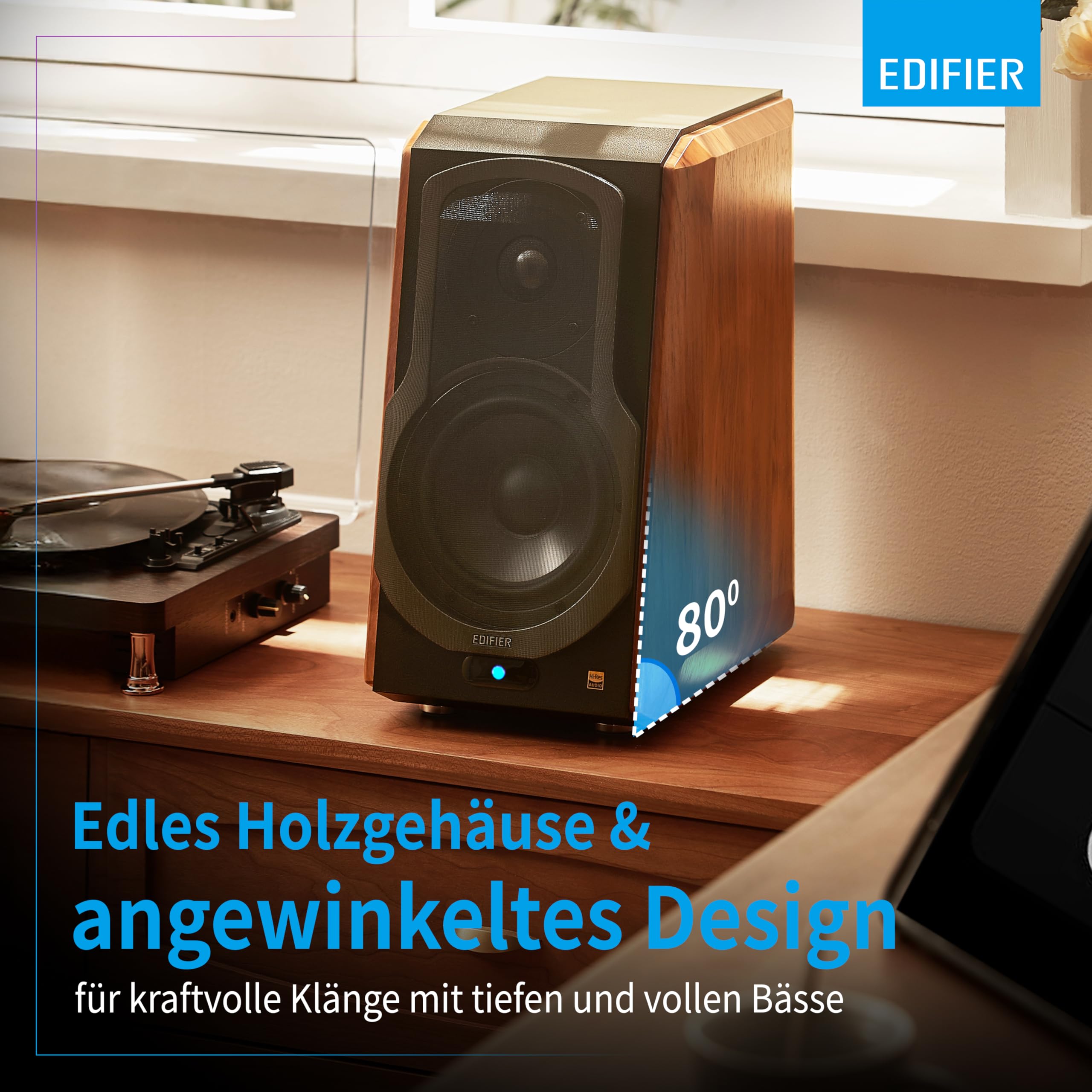 Edifier S1000W WiFi Lautsprecher mit Bluetooth, digitalen und analogen Eingängen Funktioniert mit Amazon Alexa, Apple AirPlay 2, Spotify, Tidal und noch mehr.