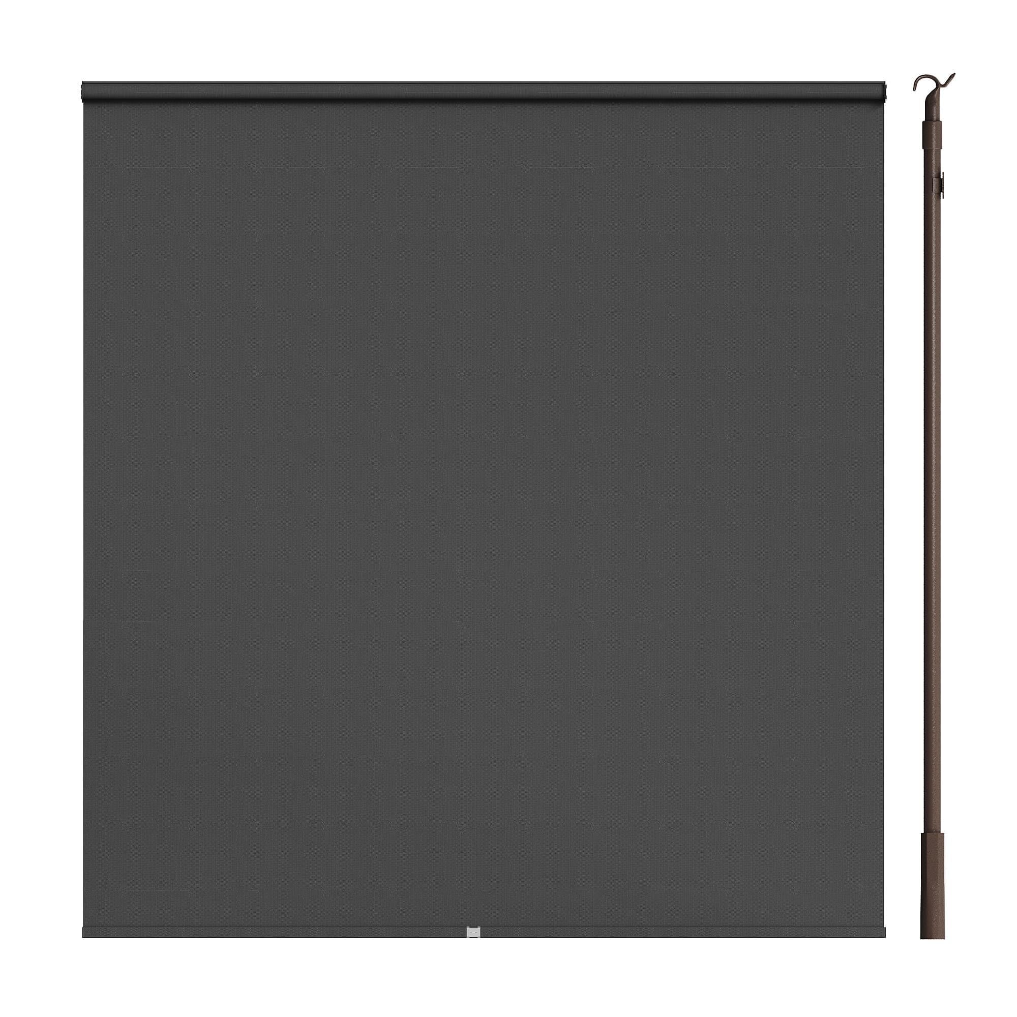 Outdoor Roller Shades for Patio (6'W x 6'H), Upgraded Materials Patio Shades Roll Up Outdoor Blinds for Balcony Patio Porch, Outdoor Roller Blinds for Blocking Sun, Protecting Privacy, Ventilation