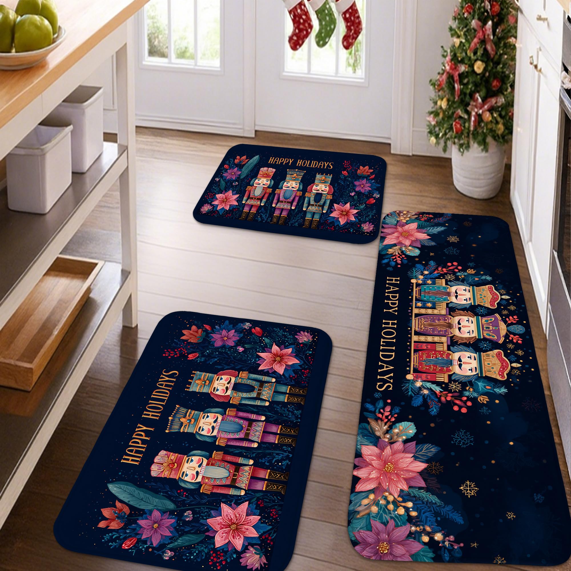 Tapis de cuisine lavable et rembourré pour sol de cuisine glissant
