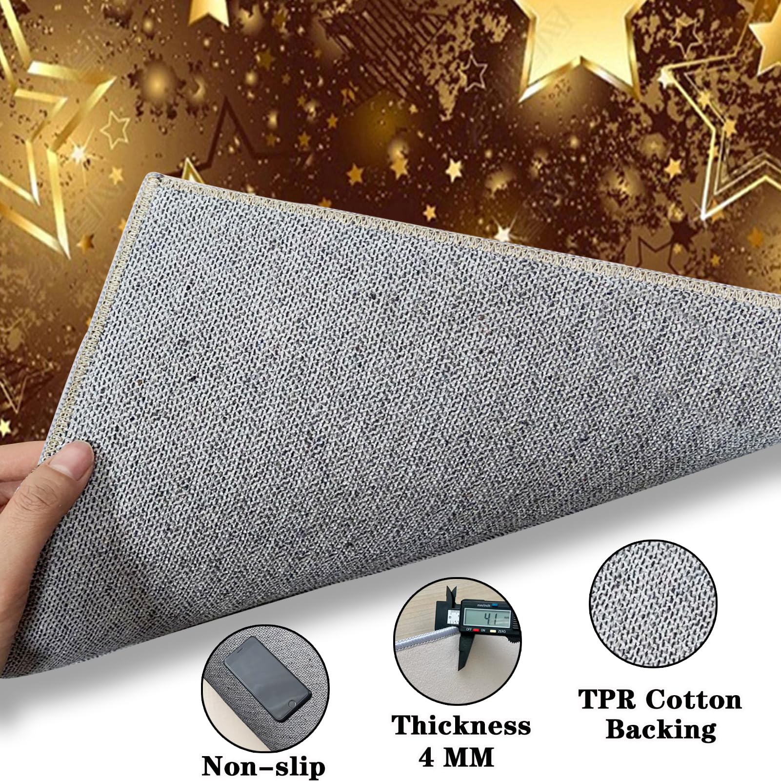 Tappeto Gaming pavimento, Tappetino Salvapavimento Antiscivolo, Tappeto per Sedia Ufficio per per Pavimenti in Legno Duro, Tappetini di Protezione per Pavimento per Parquet e Laminato 150 x 180 cm