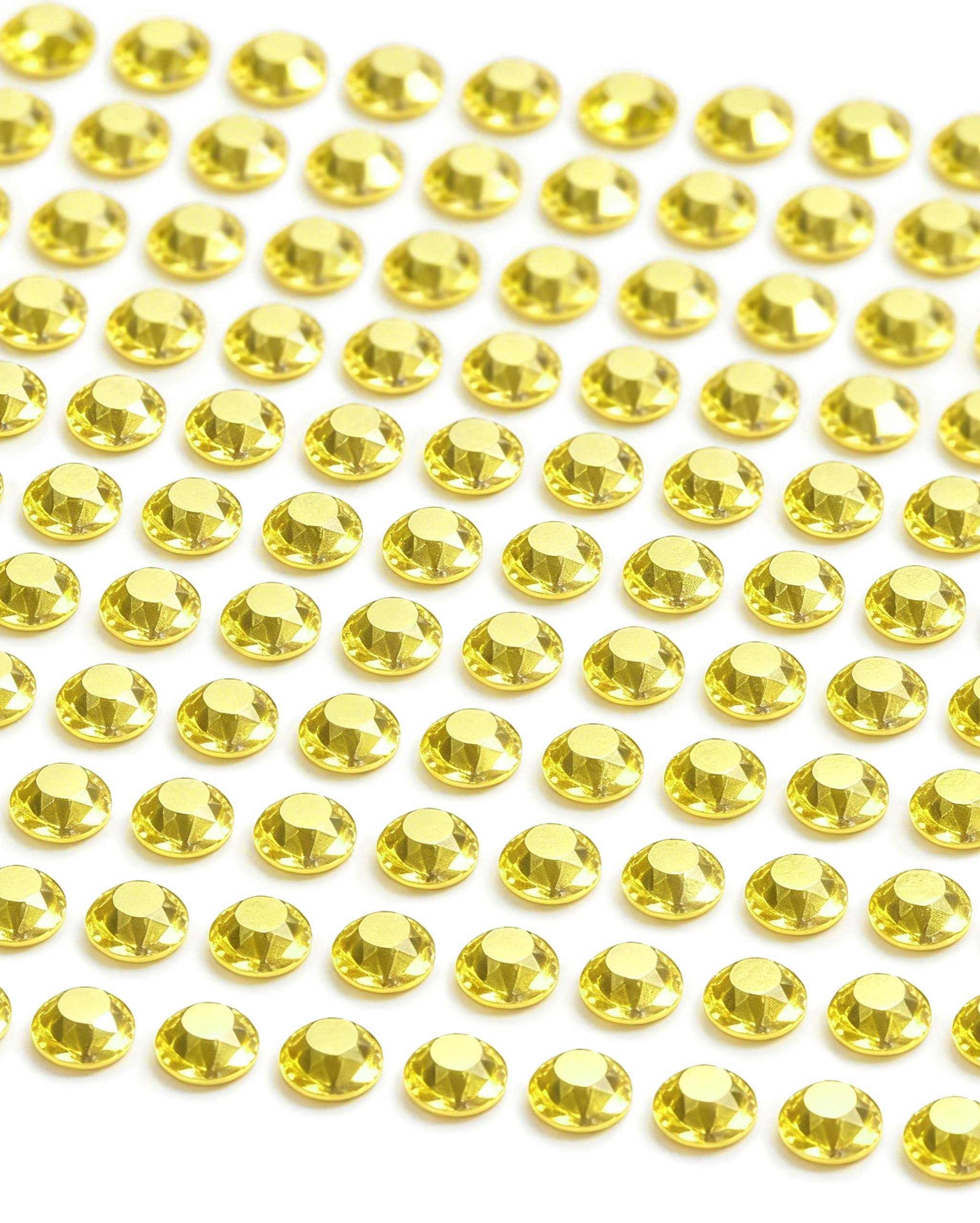 MOVOJA Gelbe Glitzersteine Selbstklebend - 880 Stk 4 mm | Strasssteine Basteln Glitzersteine Zum Aufkleben Aufkleber Gesicht Kinder I Glizer Steine Basteldekorationen Stickers Glitzer Zum Basteln
