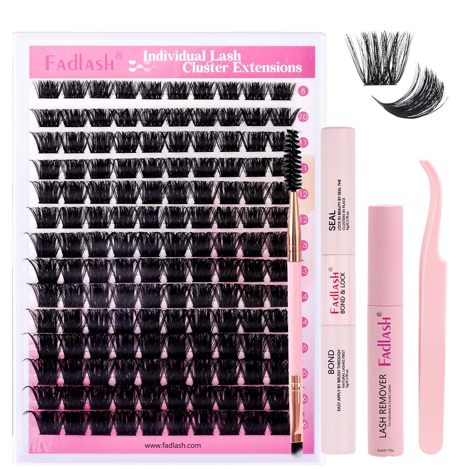 FADLASH Lash 120pcs 0.07mm D Curl 8-16mm 40D Mixed Trays Customizable DIY Eyelash Extensions for Beginners — view 24