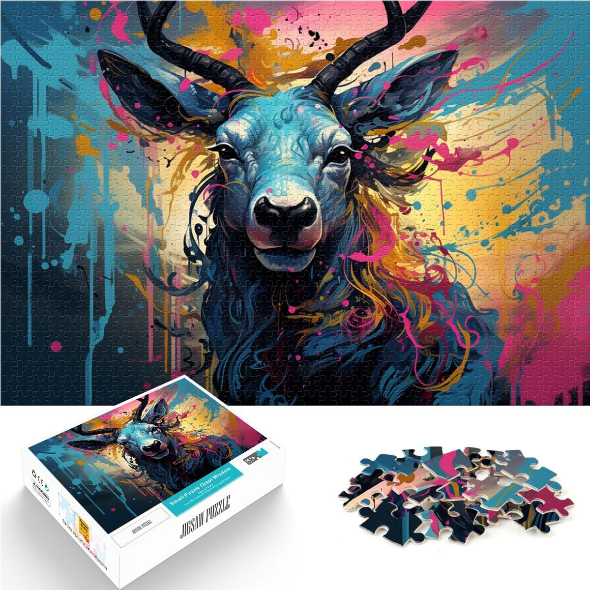 Puzzles de 2000 pièces pour Adultes Ram Jeu Stimulant Aidez Le Cerveau à exercer des Jouets addictifs pour cultiver la Patience 27,56 po x 39,37 po