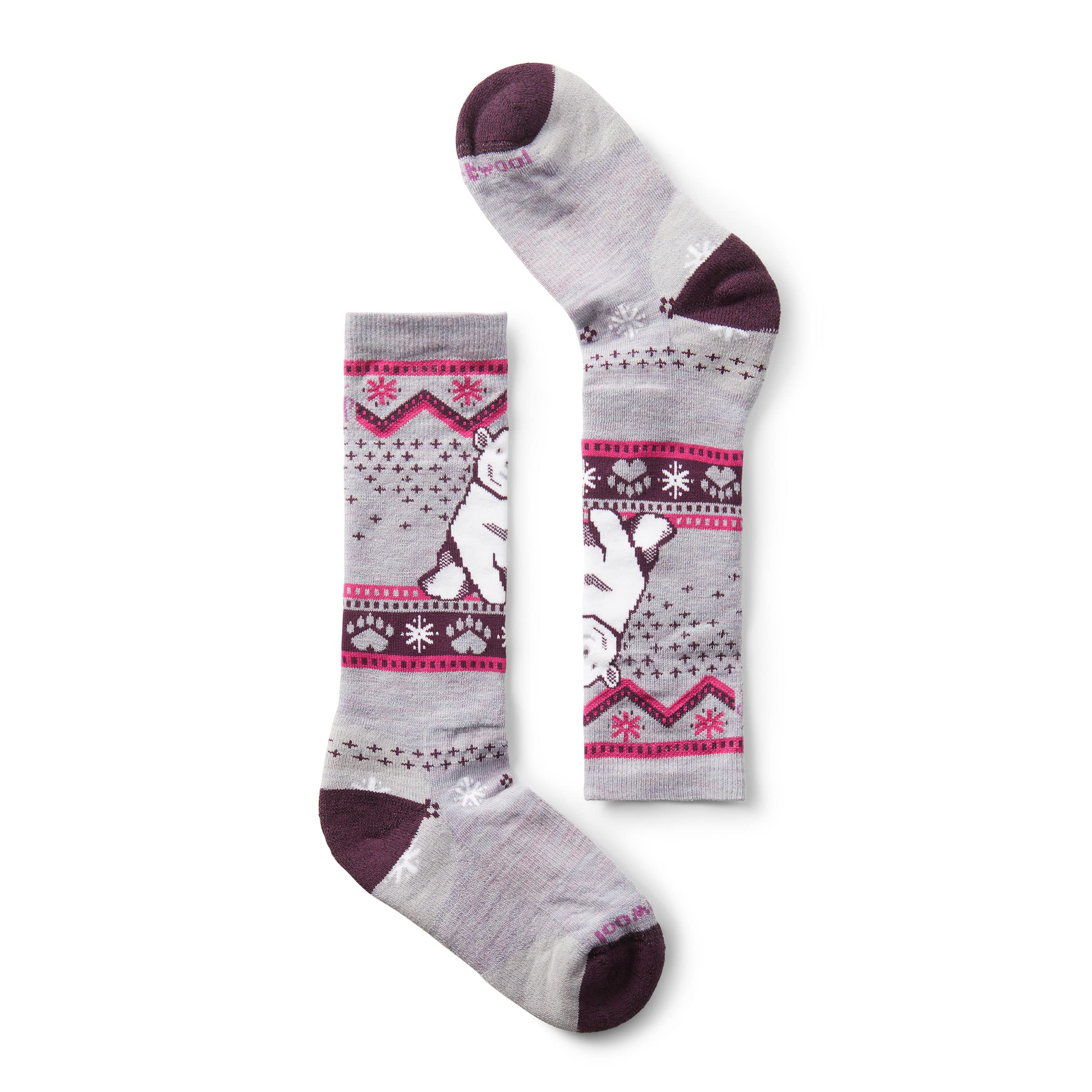 Smartwool Dzieci Wintersport Full Cushion Polar Bea Skarpety Purple Eclipse 22-25