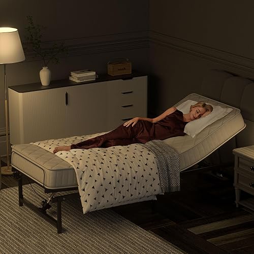 JAXPETY Adjustable Bed Frame Twin XL Electric Adjustable Bed Base with Head and Foot Incline Low-Noise Motor and Remote Control, Electric Bed Frame Fit for Most Mattress, Black