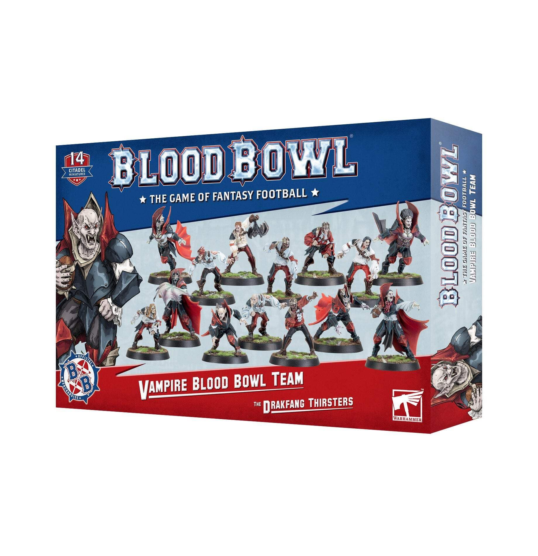 Games Workshop Blood Bowl - Team Vampire: The Drakfang Thirsters, Red