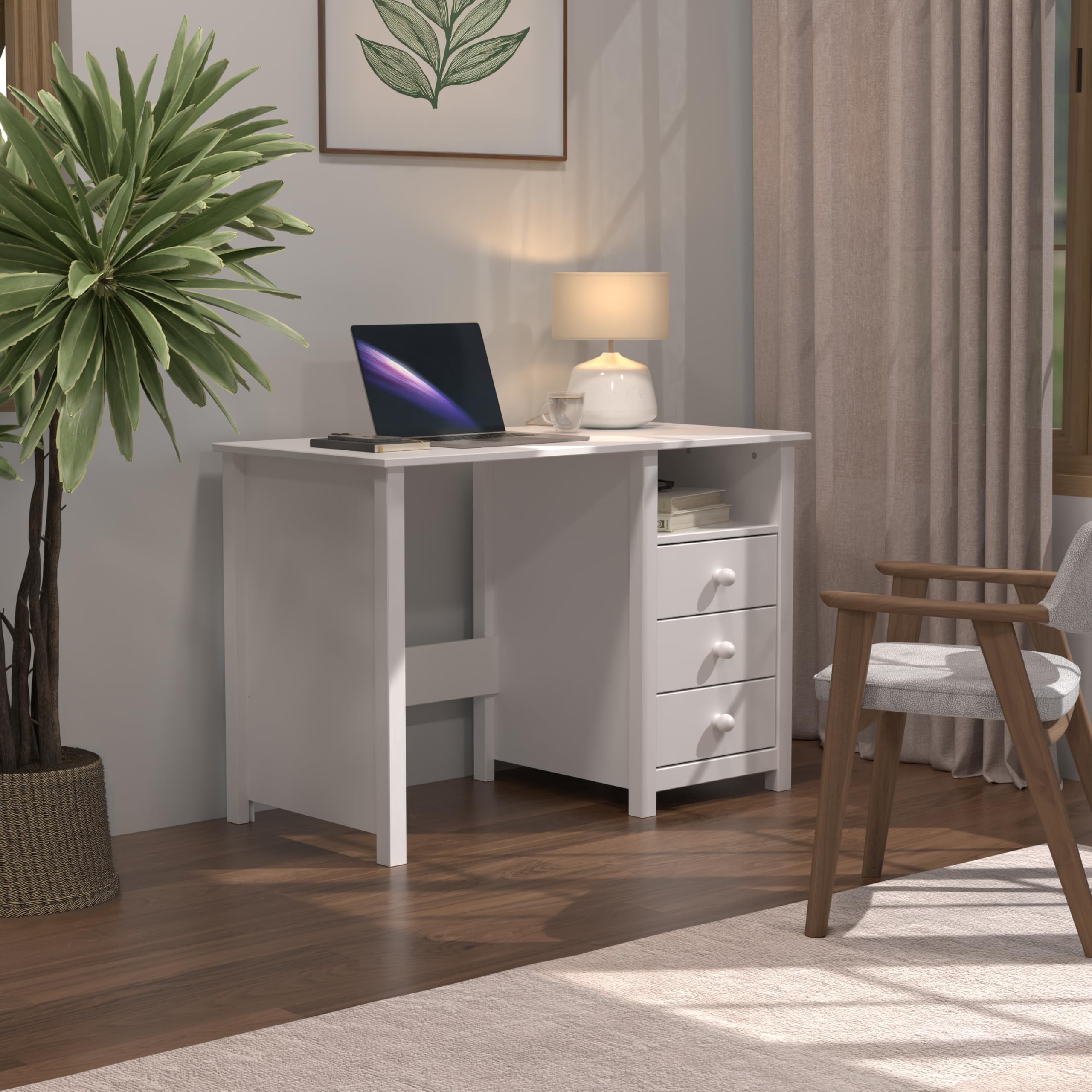 Amazon.com: From the Tree Furniture Solid Wood Desk with Drawers