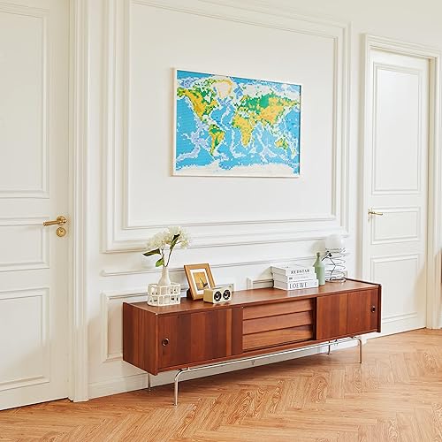 Miniatura 8 de Block Builder Juego de construcción de mapa del mundo (11065 piezas). Arte mural para entusiastas del mapa y la geografía. para adultos y niños