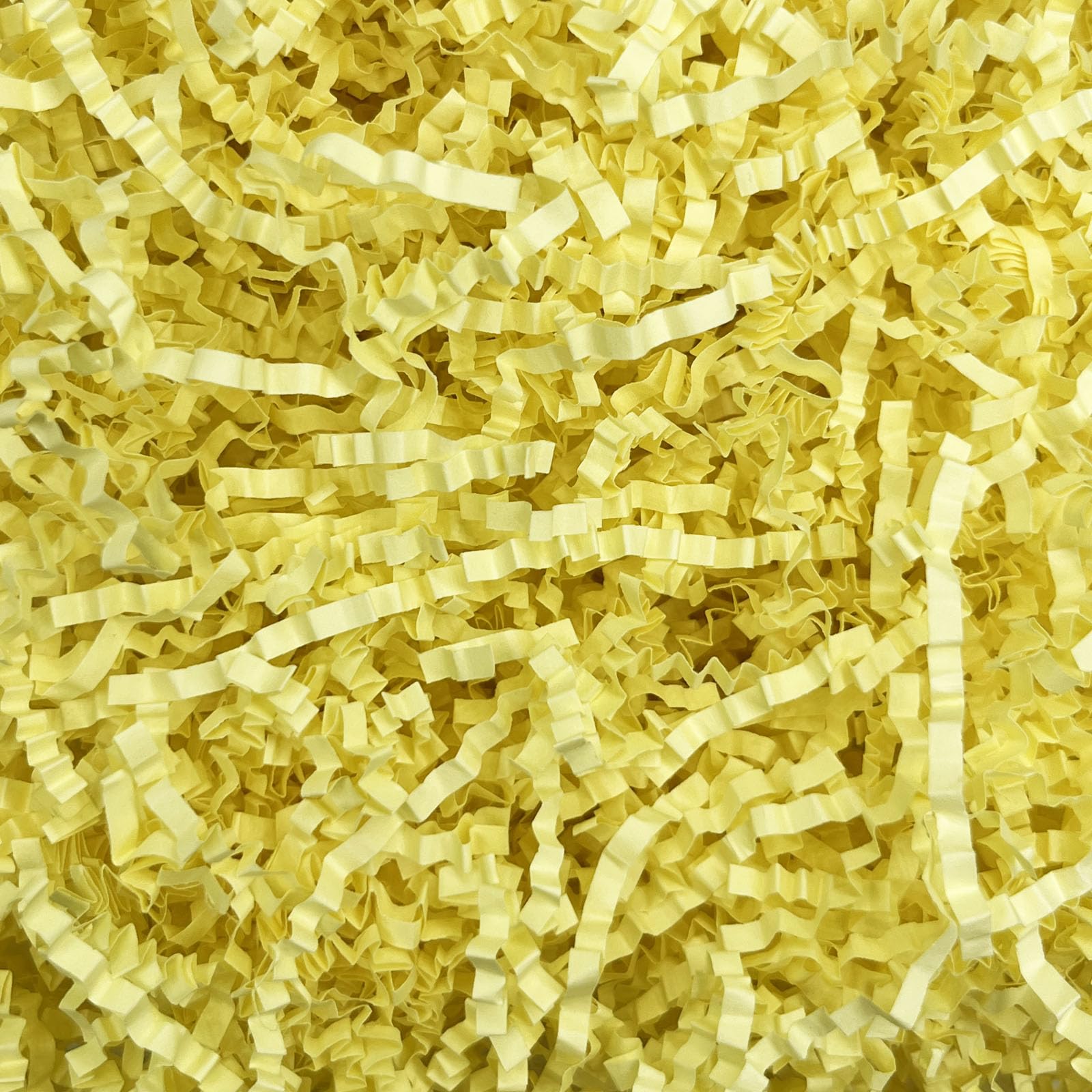 Tisspoms 2LB Light Yellow Crinkle Cut Paper Shred Filler, Paper Shreds for Basket Fillers, Birthday, Gift Wrapping, Anniversary, Wedding, Halloween,