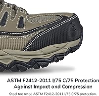 Vista 32 de Skechers Zapatos de construcción Cankton con punta de acero para hombre, clasificación de peligro eléctrico, espuma viscoelástica Negro/Carbón