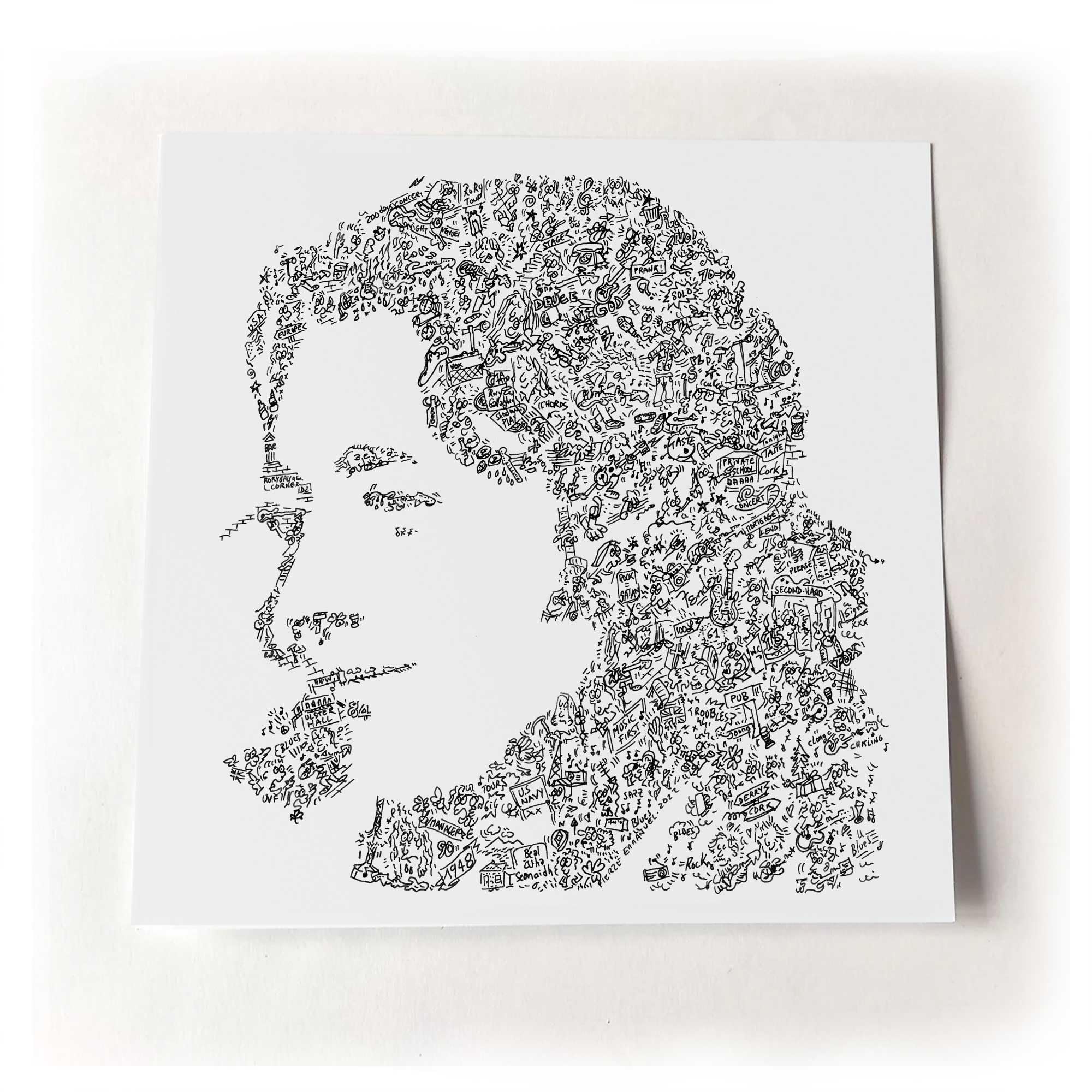 Poster guitare Rory Gallagher pour remplacer deco murale banale