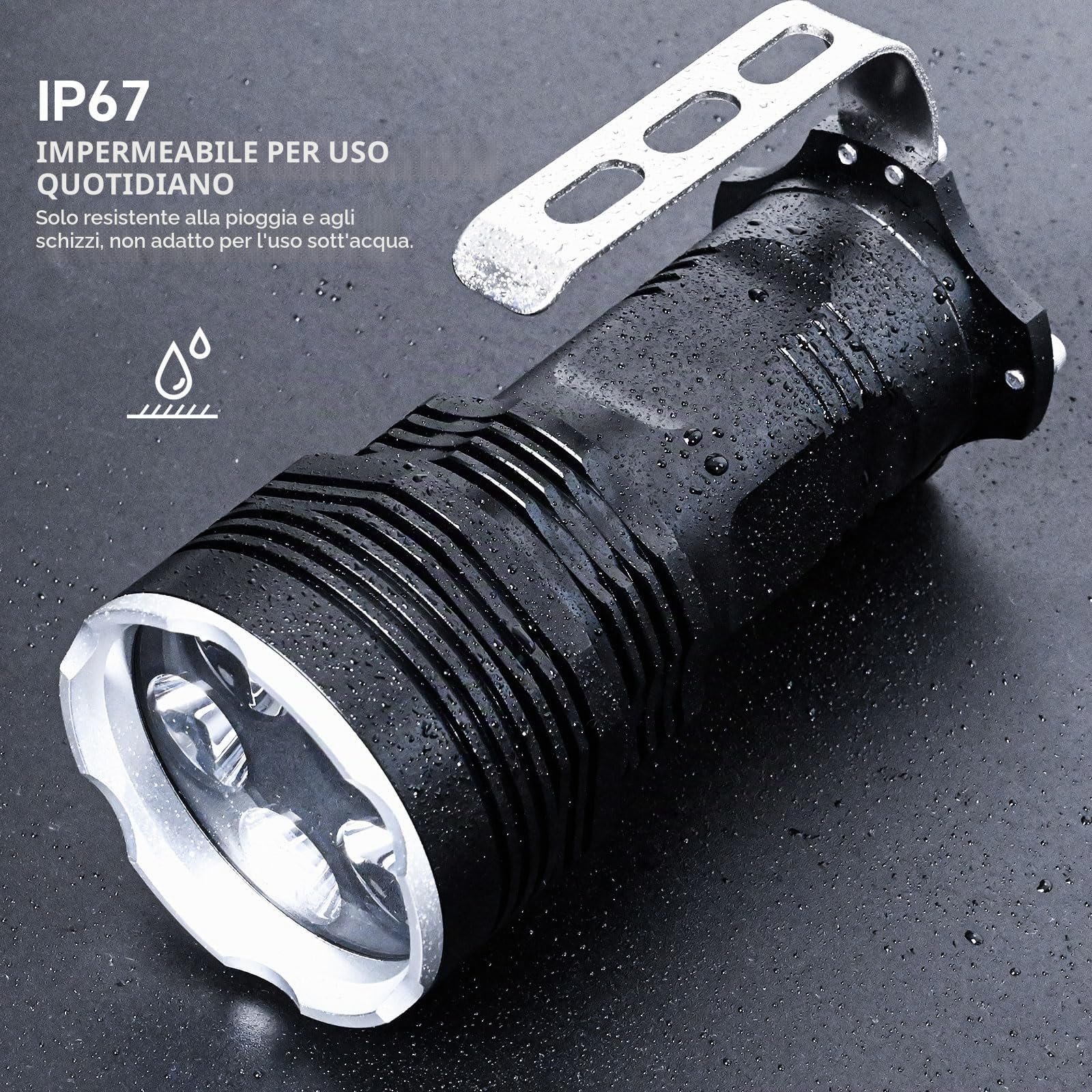 UltraFire Torcia UV 395nm, Luce Ultravioletta ad Alta Potenza da 50W, Lampada UV Portatile a Lungo Raggio per Ricerca di Ambra, Rocce, Caccia agli Scorpioni, Indurimento Resina, Rilevamento Perdite