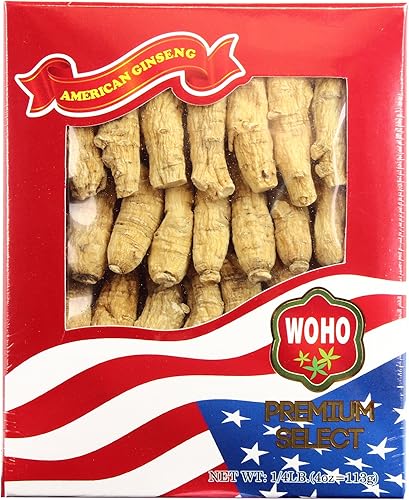 WOHO # 132.4 Ginseng americano medio corto mediano caja de 4 onzas