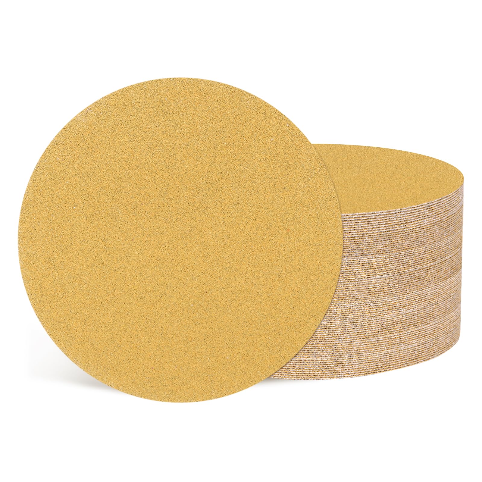 Kozelo 100 Pcs Sanding Discs 76 mm 150 Grit Hook and Loop Random Orbital Sandpapers Suitable for Drywall Sander Wood Metal Furniture, Yellow