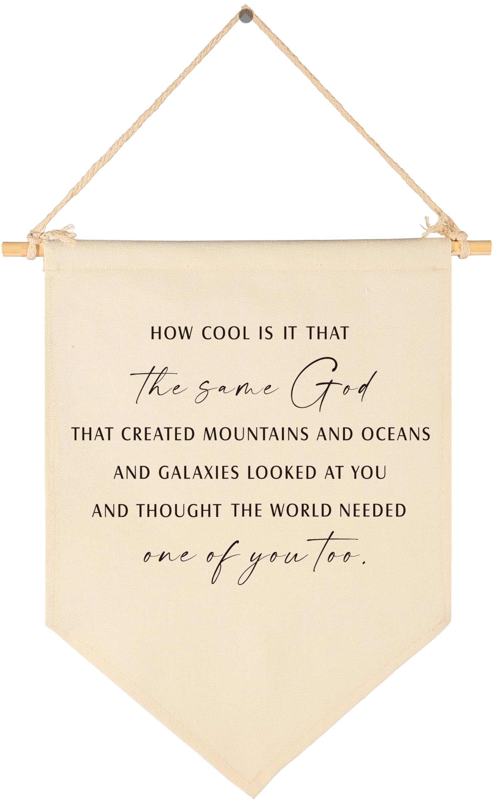 How Cool is It that The Same God-Wall Decor Gift for Baby Boys Girls Kids-Canvas Hanging Pennant Banner Wall Art Gift for Nursery Classroom Baby Room Playroom Homeschool Reading Room Bedroom