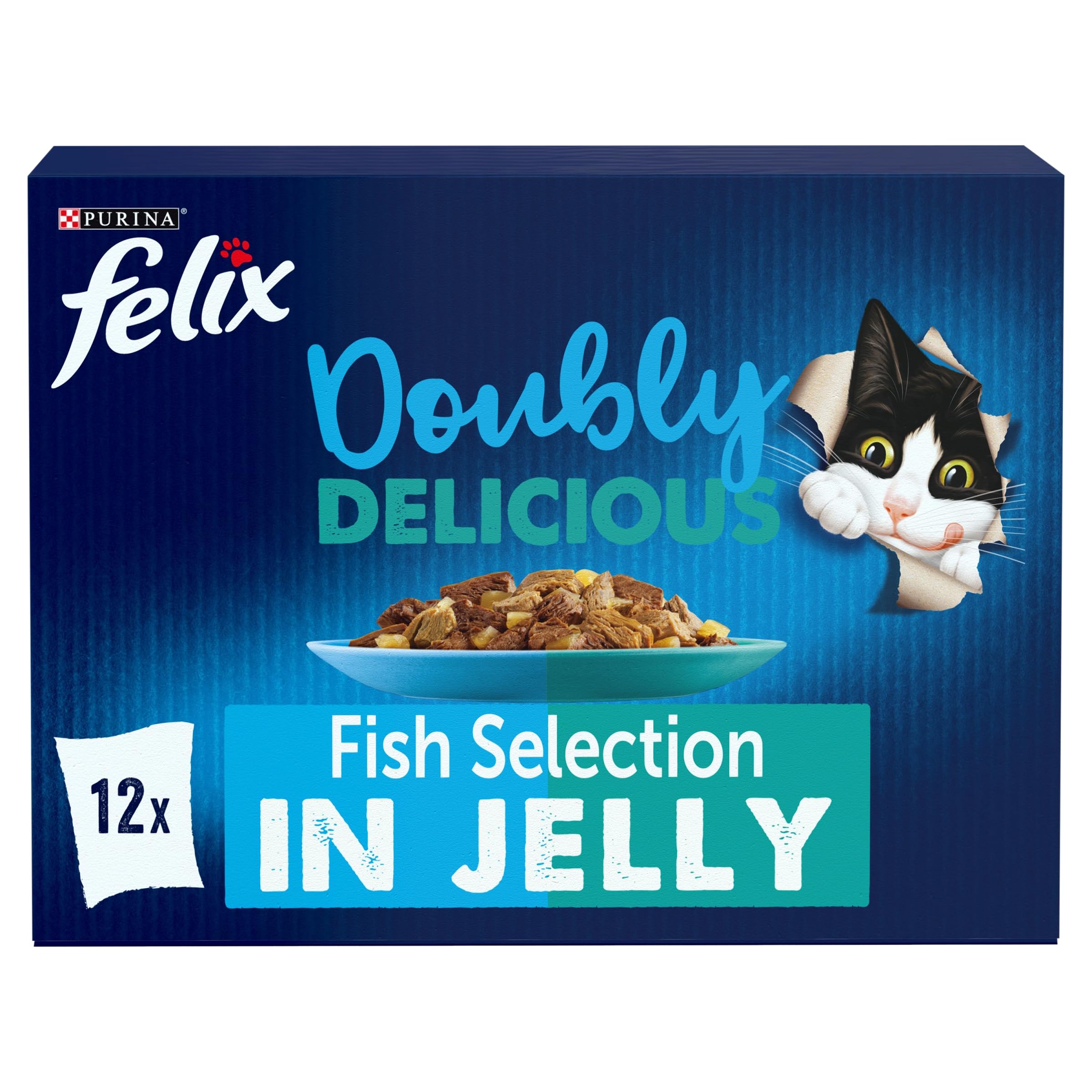Doubly Delicious Fish Selection in Jelly Wet Cat Food 12x85g