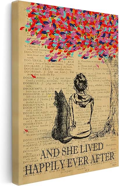 Poster Master And She Lived Happily Ever After Canvas - Motivational Pri...