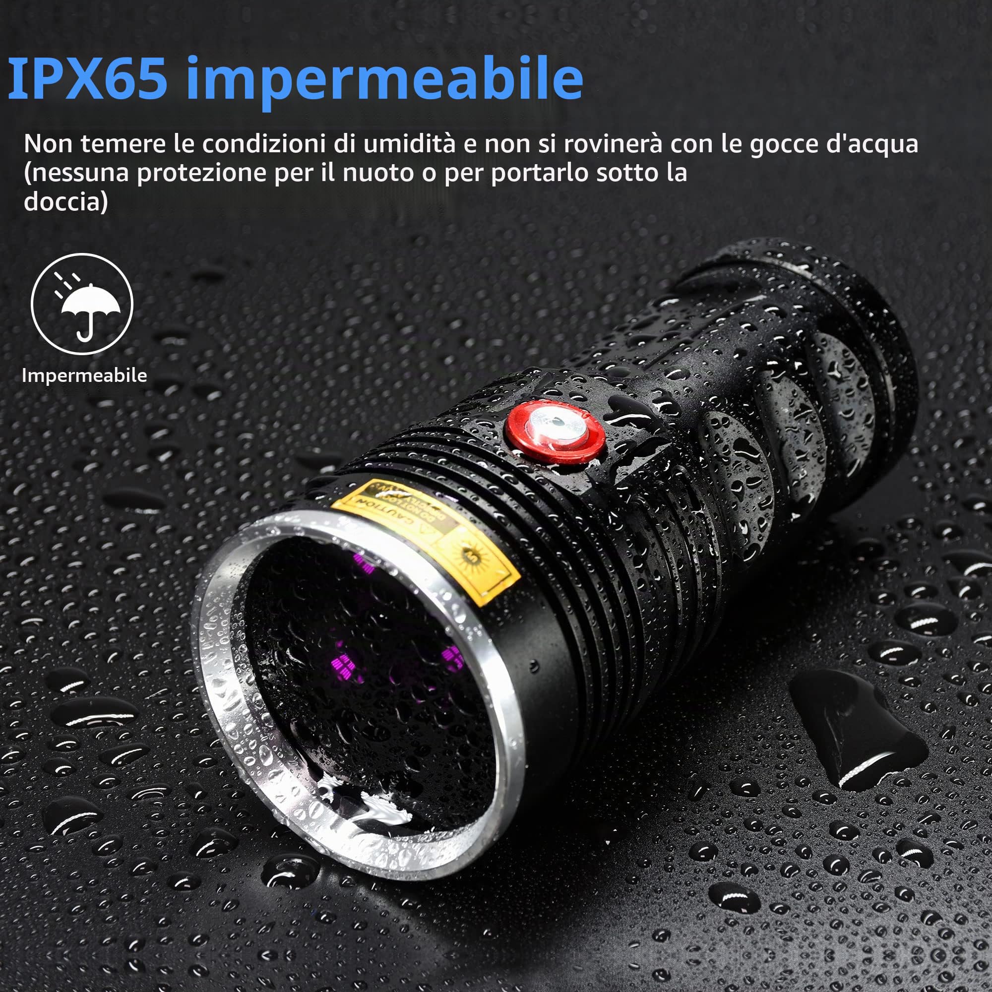 DARKBEAM UV Torce 365nm Ultravioletta Luce Nera, Lampada di Wood Portatile | 36W Potente Blacklight Ricaricabile USB -C per Rilevare di urina animale domestico, Perdite, Minerale, Vetro di Uranio, B40