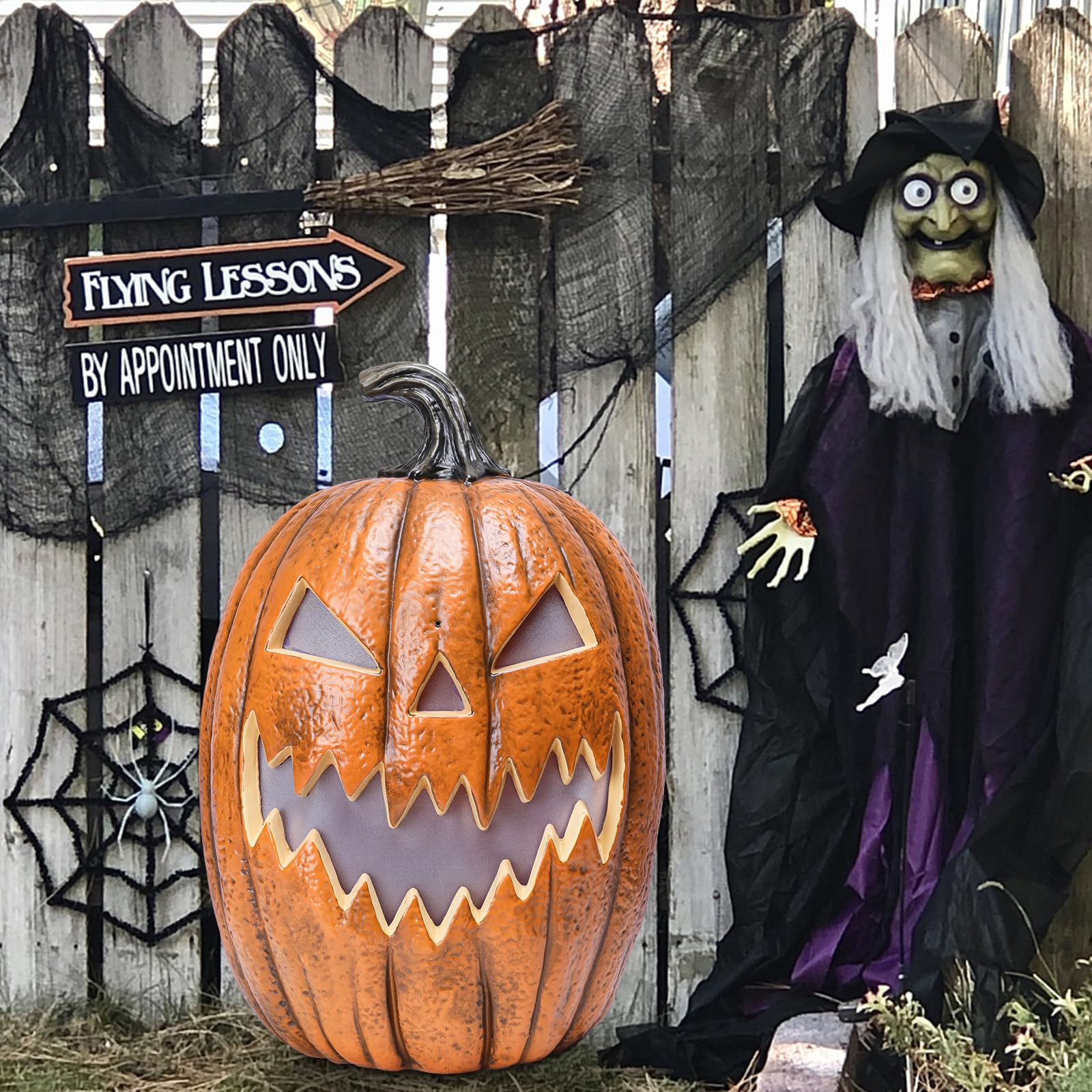 ハロウィーン　デコ　パンプキン＆お化け屋敷ランタン 92840.jpg