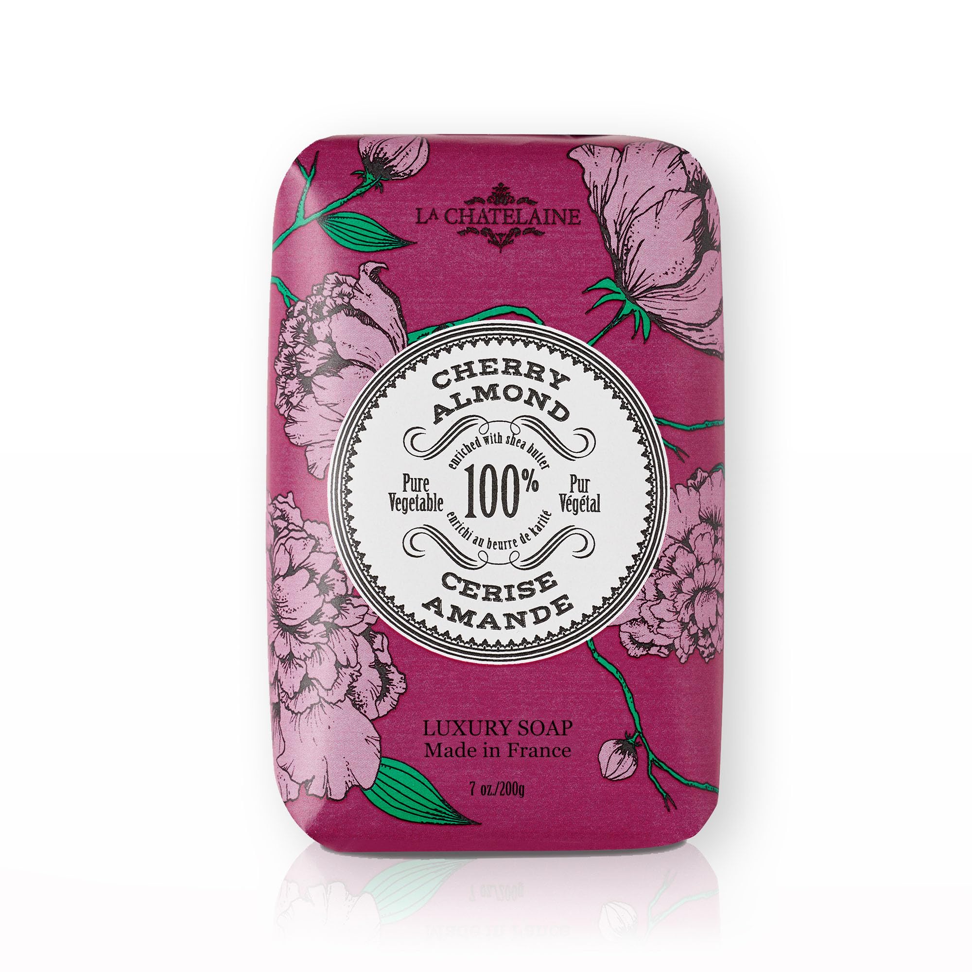 Luxury Bar Soap | Natural Shea Formula (Cherry Almond, 7 oz)