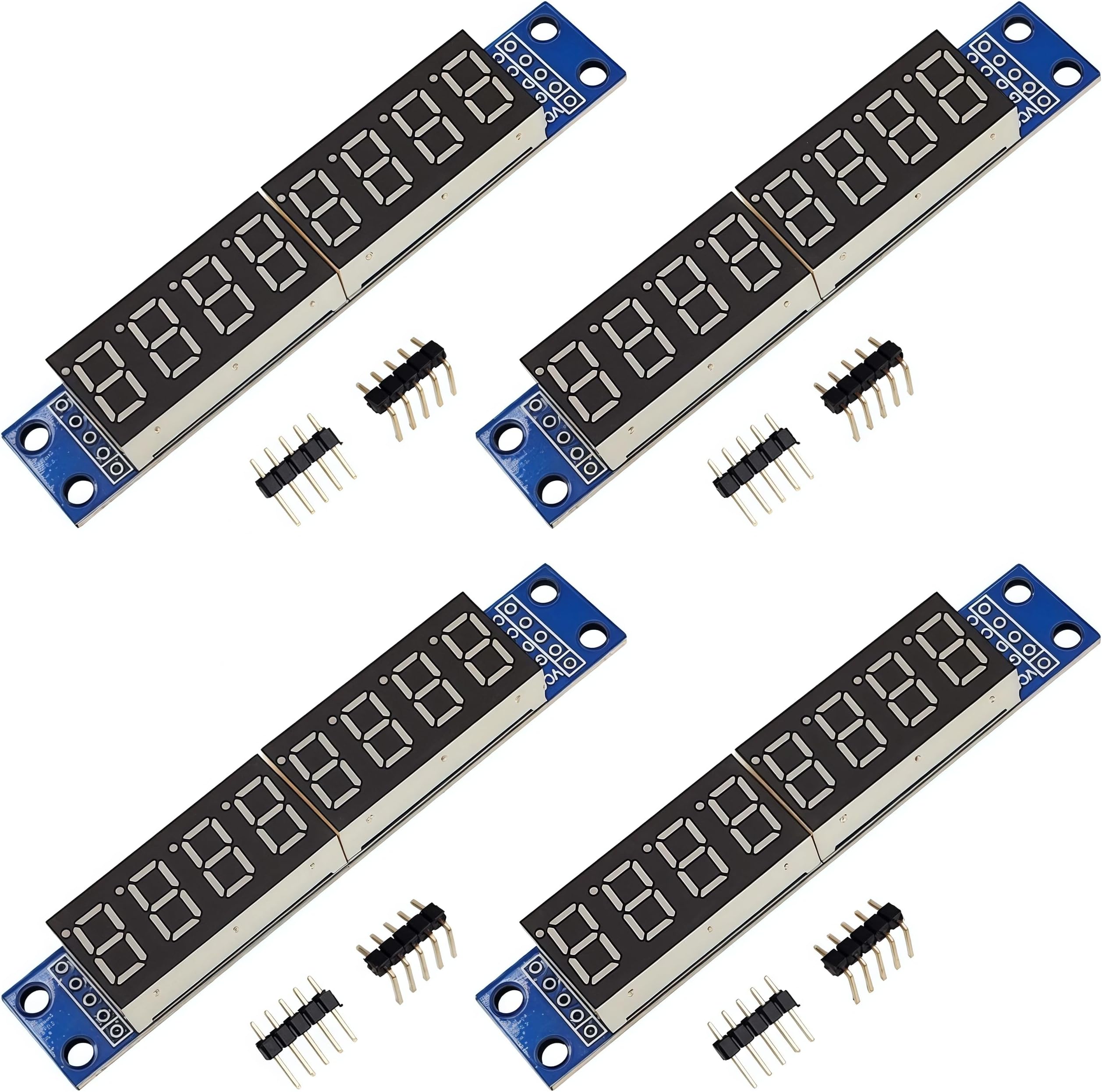 4PCS MAX7219 8-Digit 7-Segment Digital 0.36in 8 Bits Red LED Display Tube Module Compatible with Arduino 51/AVR/STM32
